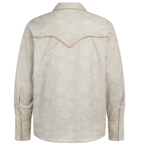 Cream Snake Western Cowboy Shirt