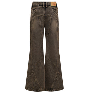 Gray Good Track Flared Jeans