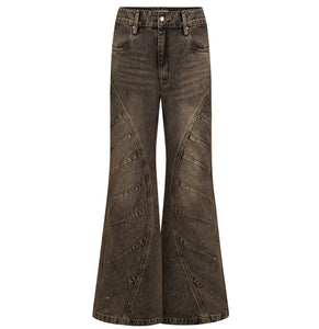 Gray Good Track Flared Jeans